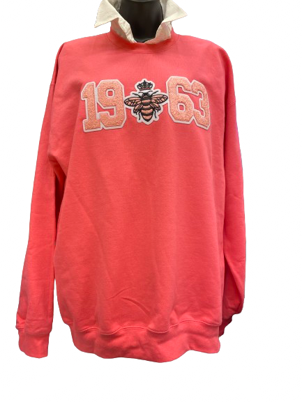 New! Punchy Pink 1963 Bee Fleece.( Unisex size see size chart)